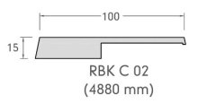 Muurlijst (moulure) 100 x 15 x 4880 mm