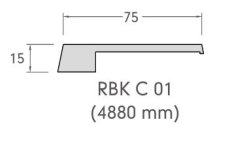 Muurlijst 100 x 15 x 4880 mm