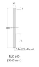 Plank (vlak) rolluikkast 600 x 12 x 3660 mm