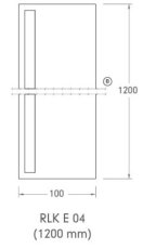 Eindstuk overgrijpend 100 x 15 x 1200 mm