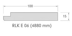 Afwerkingsplank rolluikkast gelijkliggend 100 x 15 x 4880 mm